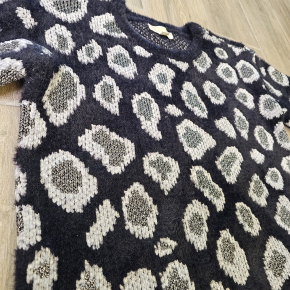 Michael Michael Kors Black Leopard Teddy Bear Heavyweight Sweater - Picture 3 of 8